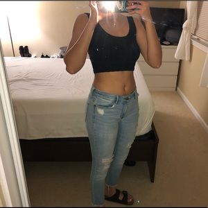 Black crop top